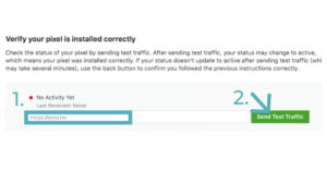 Facebook pixel i Shopify nettbutikk test trafikk