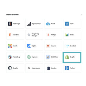 Facebook pixel i Shopify nettbutikk velg Shopify