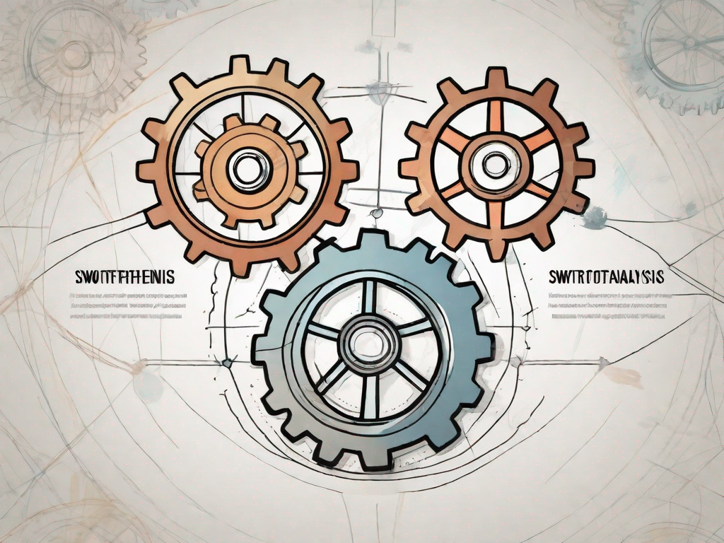 Four interconnected gears